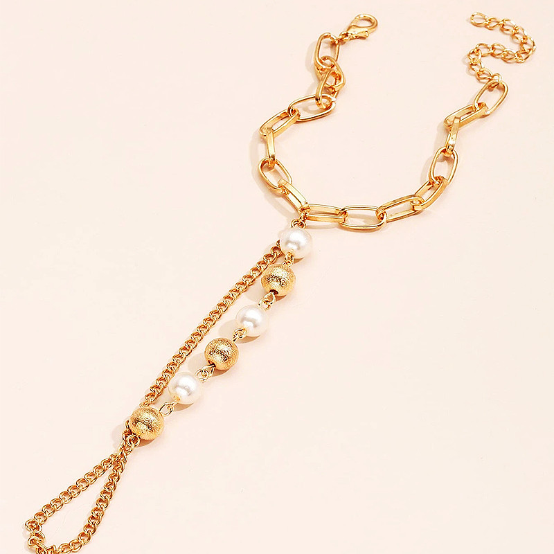 gioielli alla moda, eleganti e versatili per le donne, semplice e classico braccialetto con catena di perle_voghion.com