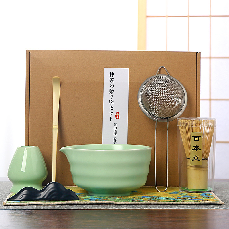 Transfronterizo exclusivo para el set de té Matcha japonés caja de regalo de té Matcha cepillo de té de 100 libros de té Matcha de la dinastía Song