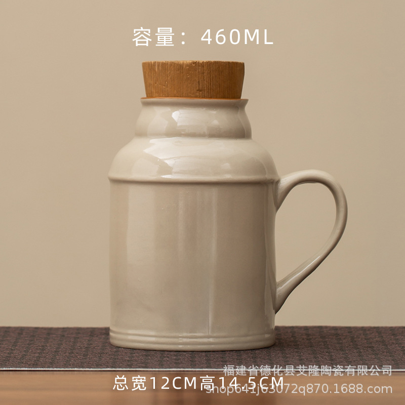 Taza de cerámica portátil pequeña tetera de té tetera de cerámica de oficina tetera de agua potable para una sola persona