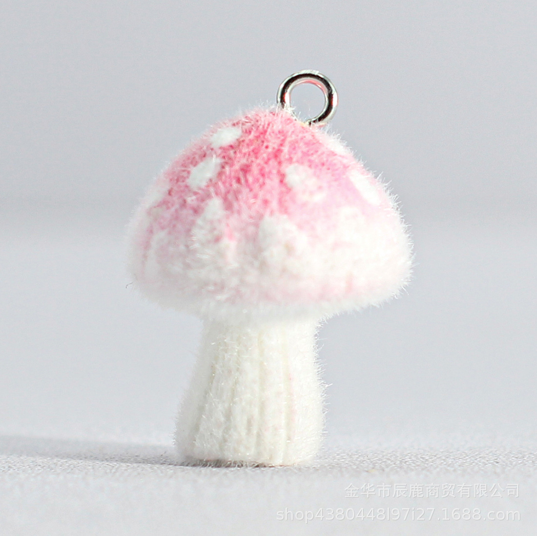 Resin Flocking Mushroom Ins Style Bag Pendant Stereo Mobile Phone Pendant Key Chain Hanging Chain DIY Accessories Pendant