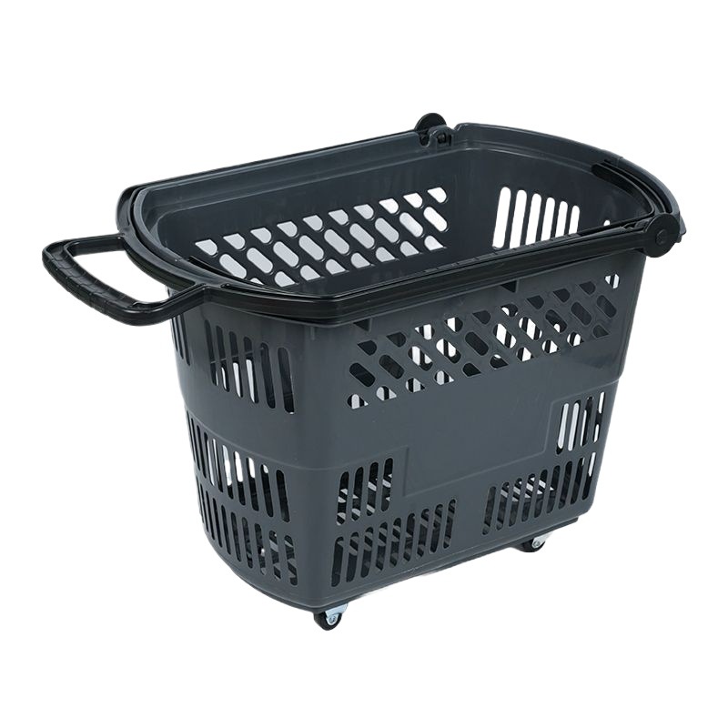 Cestas de compras de supermercado con poleas, cestas de compras caseras, gran tamaño, tienda de conveniencia, snack shop, carrito de compras, venta caliente