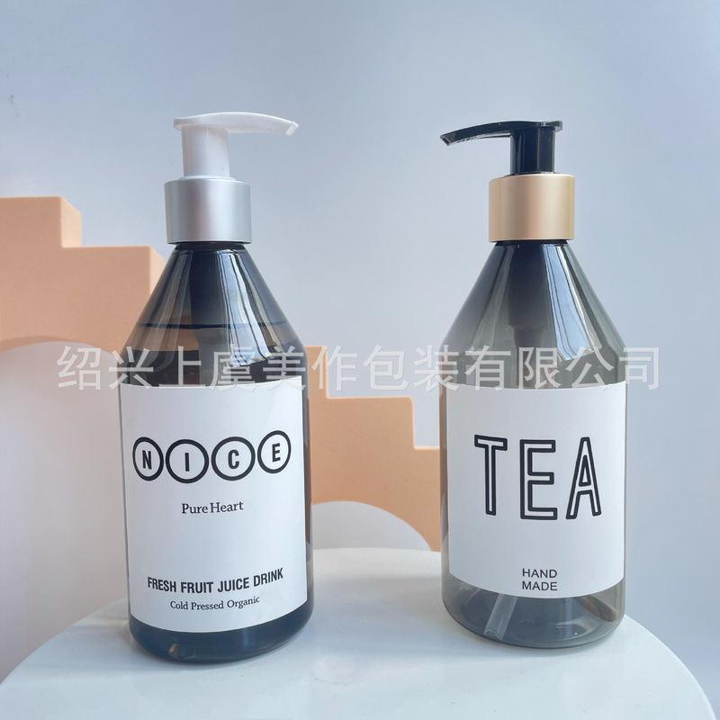 pet300ml Transparent Grey Pencil Bottle Plastic Toothpaste Press Bottle Shampoo Body Soap Hotel Storage Bottles pet300ml Transparent Grey Pencil Bottle Plastic Toothpaste Press Bottle Shampoo Body Soap Hotel Storage Bottles