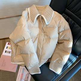 高级感棉服2023冬季新款设计感小众洋气加厚小香风短款棉衣外套女