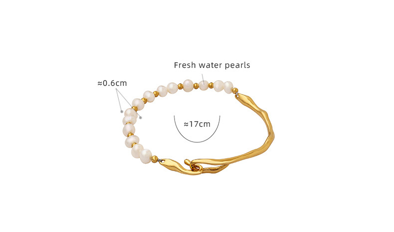Bracciale in acciaio al titanio con perla d acqua dolce_voghion.com