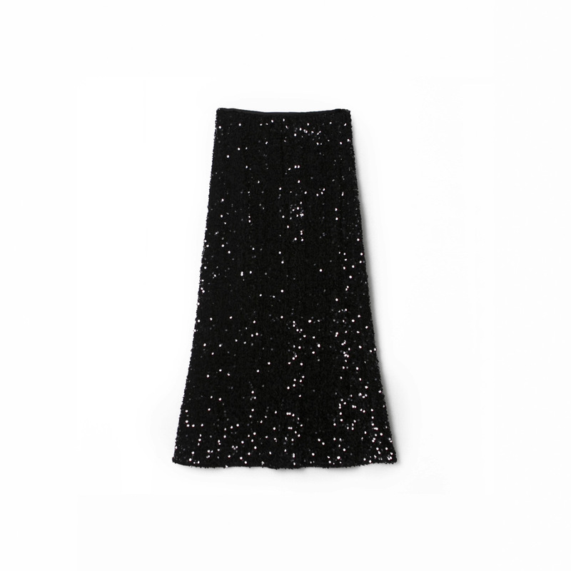 Mermaid Sequin Fishtail Skirt, Heavy Luxury Beaded Niche Skirt, Women's Sparkling Elegant Skirt