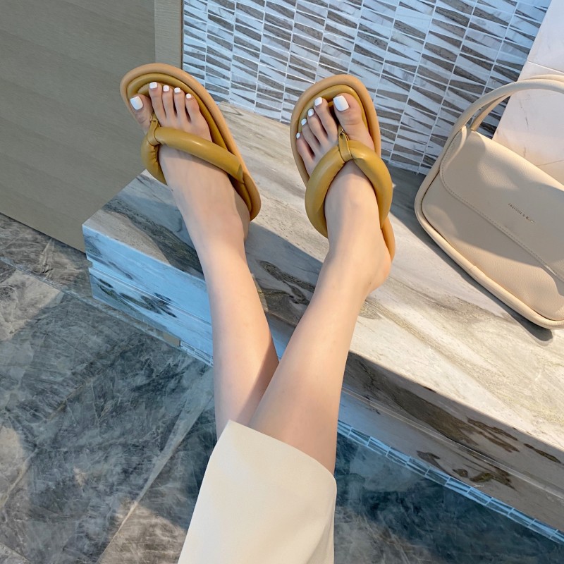 summer solid color flat Roman sandals NSHU56604