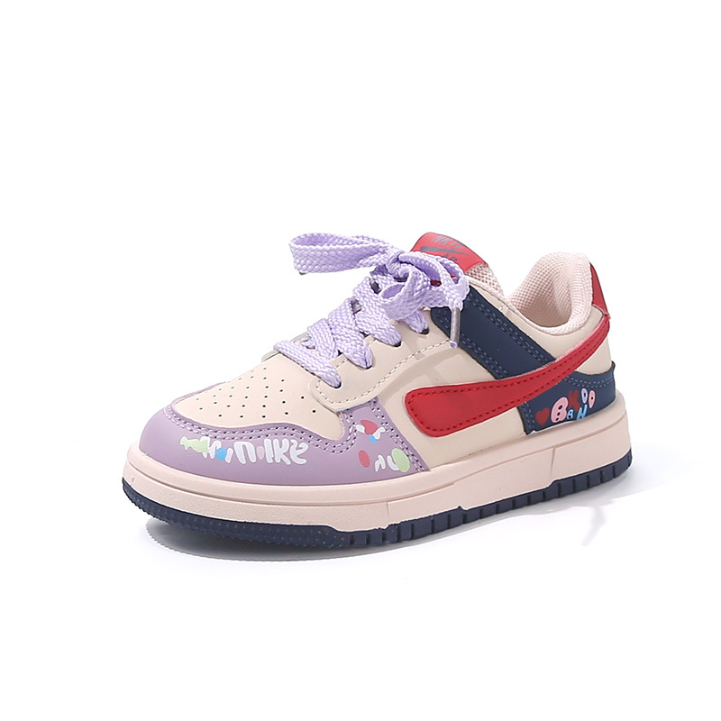 Modische Kinder-Sneaker für Mädchen – Weiche Slipper mit Klettverschluss (wasserabweisend, rutschfest, rosa/lila, Größen 26–37)_voghion.com