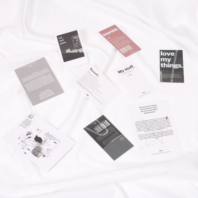 검정색 흑백 카드 9장 - 0x0cm