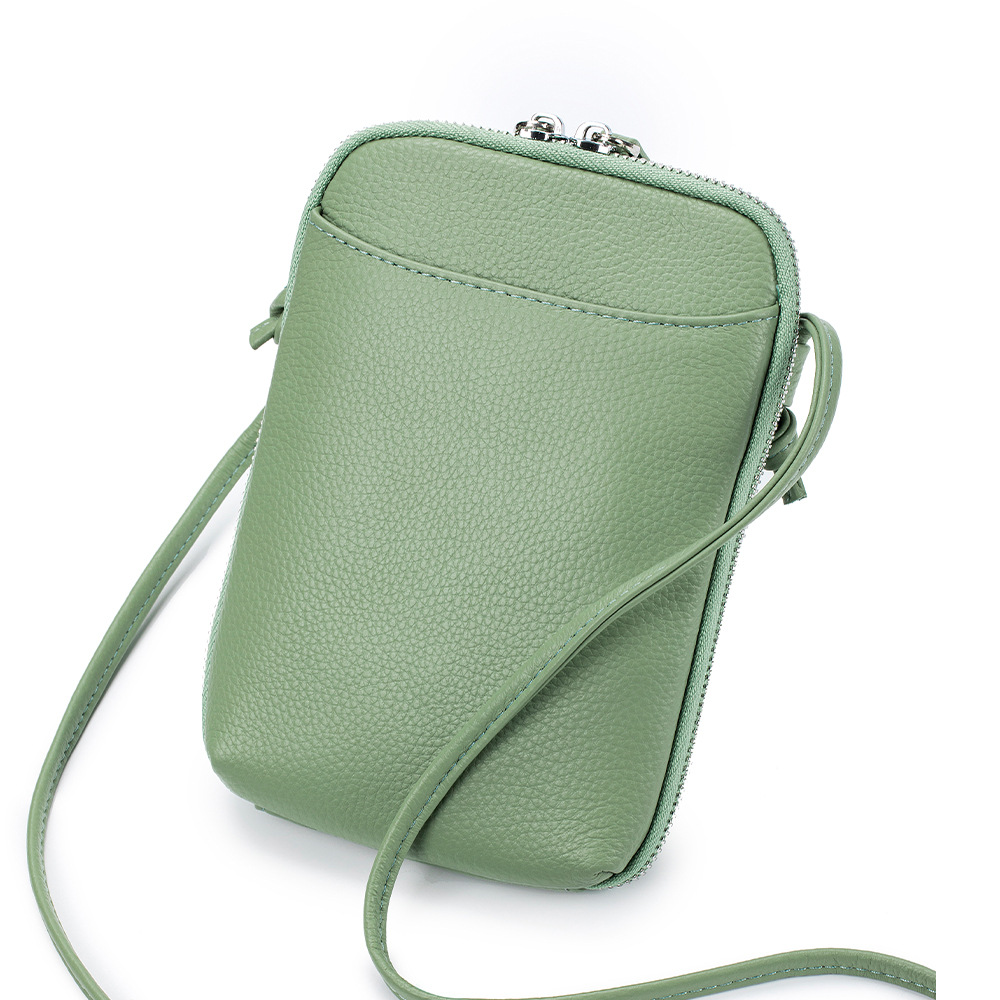 Nuevo diseño de nicho de cuero genuino bolso del teléfono móvil de las mujeres de moda simple hombro crossbody Bolso pequeño mini bolso del comercio exterior de las mujeres