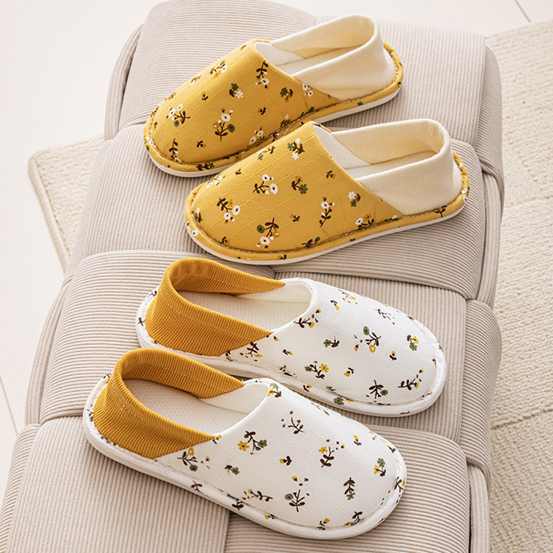 Postpartum Shoes for Spring and Autumn, Closed-Back Maternity Shoes, Summer Thin Soft-Soled Non-Slip Home Floor Cotton Slippers for Women