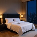 五星级酒店纯棉纯色贡缎酒店布草四件套民宿宾馆床上用品定做