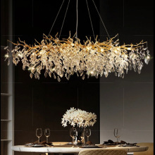 高端水晶灯枝形新款法式客厅灯美式树枝意式轻奢卧室餐厅水晶吊灯