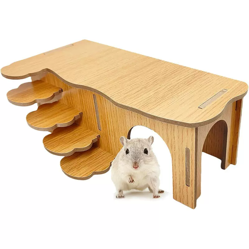 木制仓鼠躲避屋造景用品防水仓鼠笼金丝熊小房子仓鼠木屋