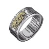 Original Foot Silver 990 Silver Ring 2019 New Silver Jewelry Wholesale Six Characters Mantra Mantra Heart Sutra