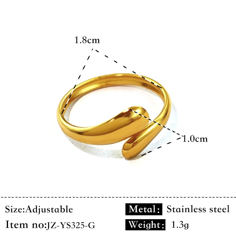 (Cross-border trading), wavy design fashionable ring stainless steel, brand accessory, European style, does not fade