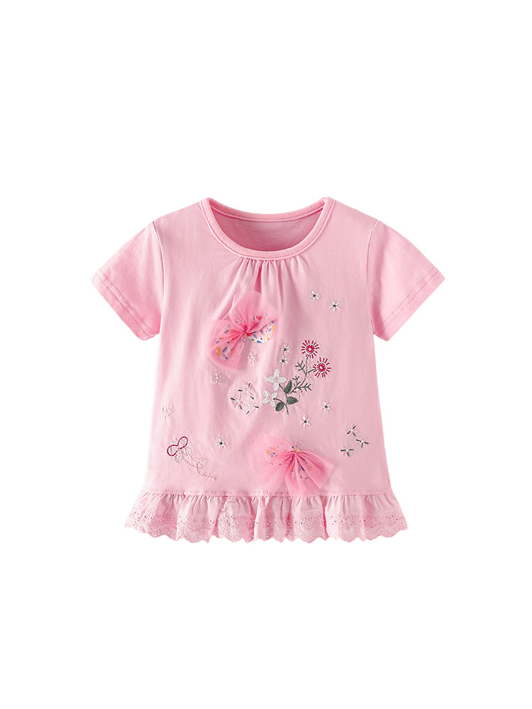 Cross-border malwee nueva camiseta de mangas cortas de verano para niños y niñas refrescante transpirable, suave y cómoda, moda y blusa versátil