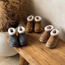 女童雪地靴加绒加厚冬季新款女宝宝棉靴保暖女孩棉鞋软底一件代发