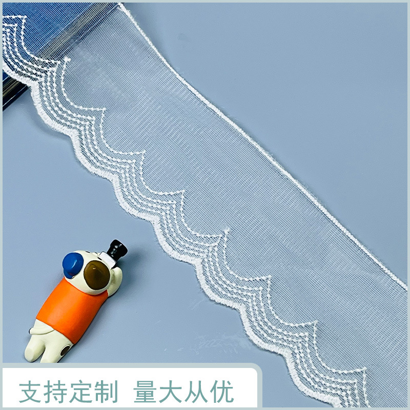 高品质手工DIY精细涤光线定型纱水溶花边服装辅料连衣裙裙摆女装