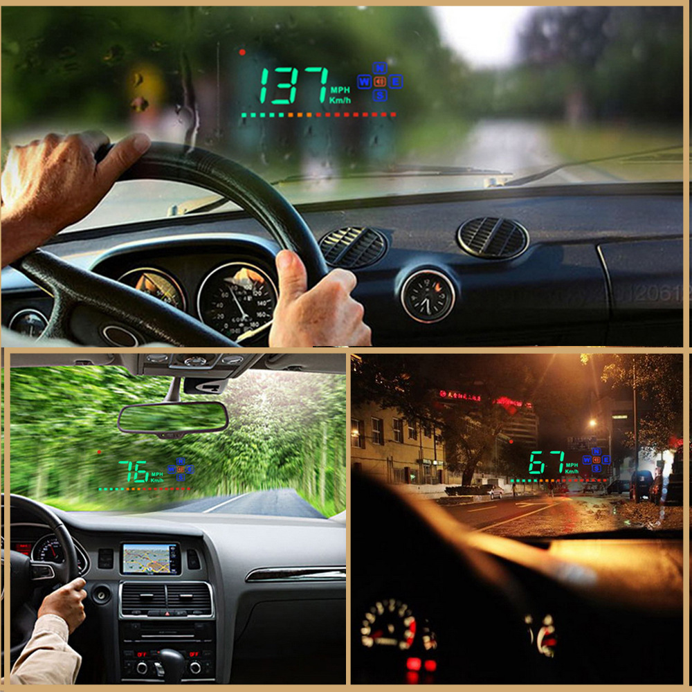 A2 3.5inch Gps Car Hud Head-Up Display Car Head-Up Display Speedometer Projector