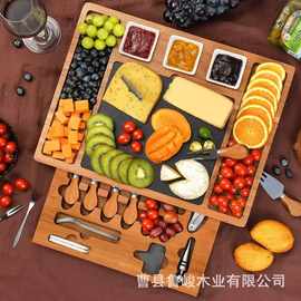 跨境竹木芝士板可伸缩水果面包奶酪板派对熟食零食拼盘厨房菜板