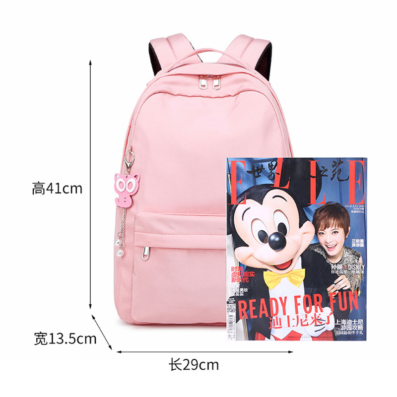 Nuevo Rosa Escuela Primaria estudiante schoolbag niñas gran capacidad estilo coreano simple mochila estudiante mochila