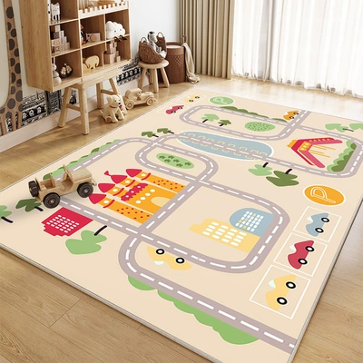 Avtomobil döşəmə paspasları — Track Children's Floor Mats - track-04-80120cm-crystal-velvet
