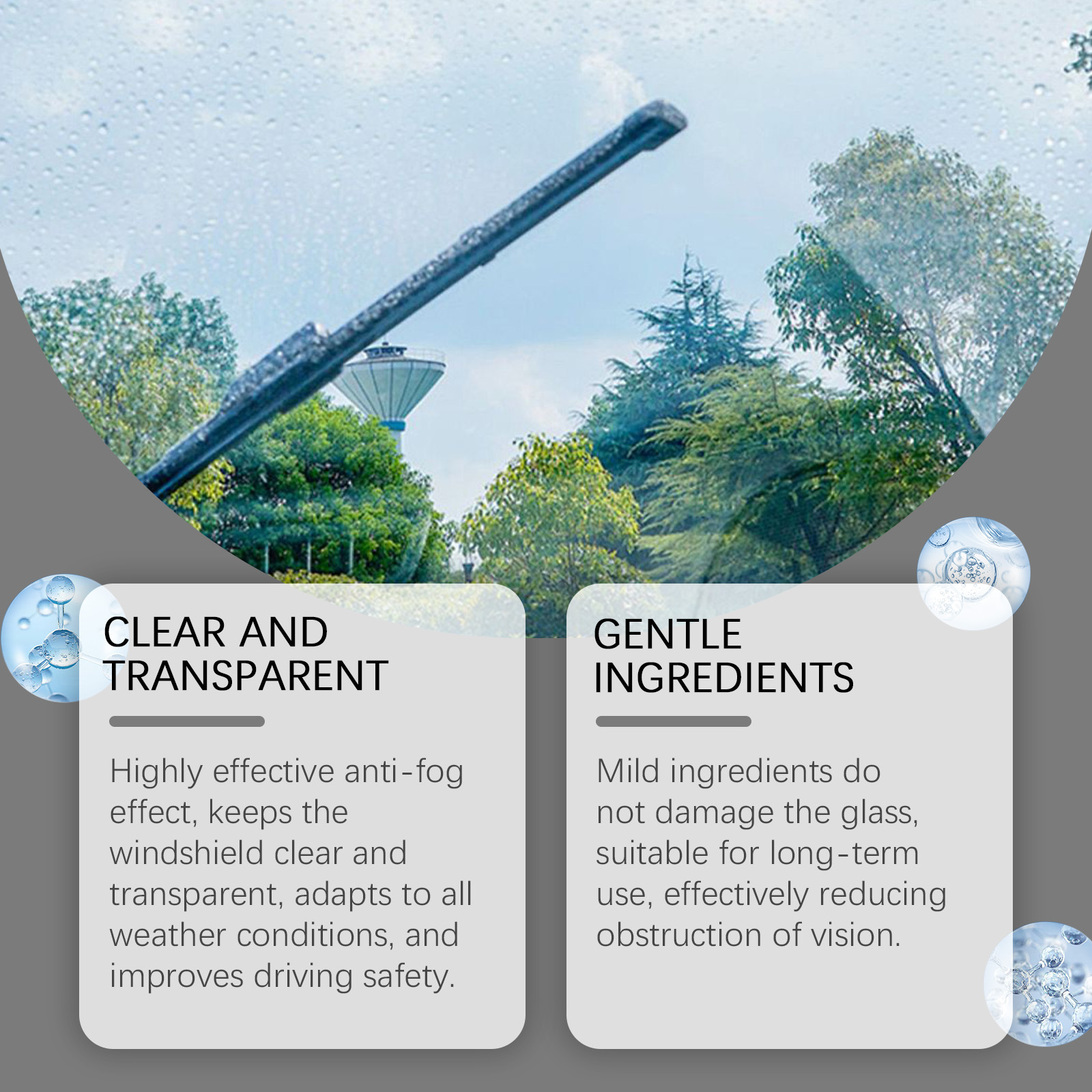Car glass anti-fog agent windshield coating agent windshield stain removal anti-fog cleaning car coating agent