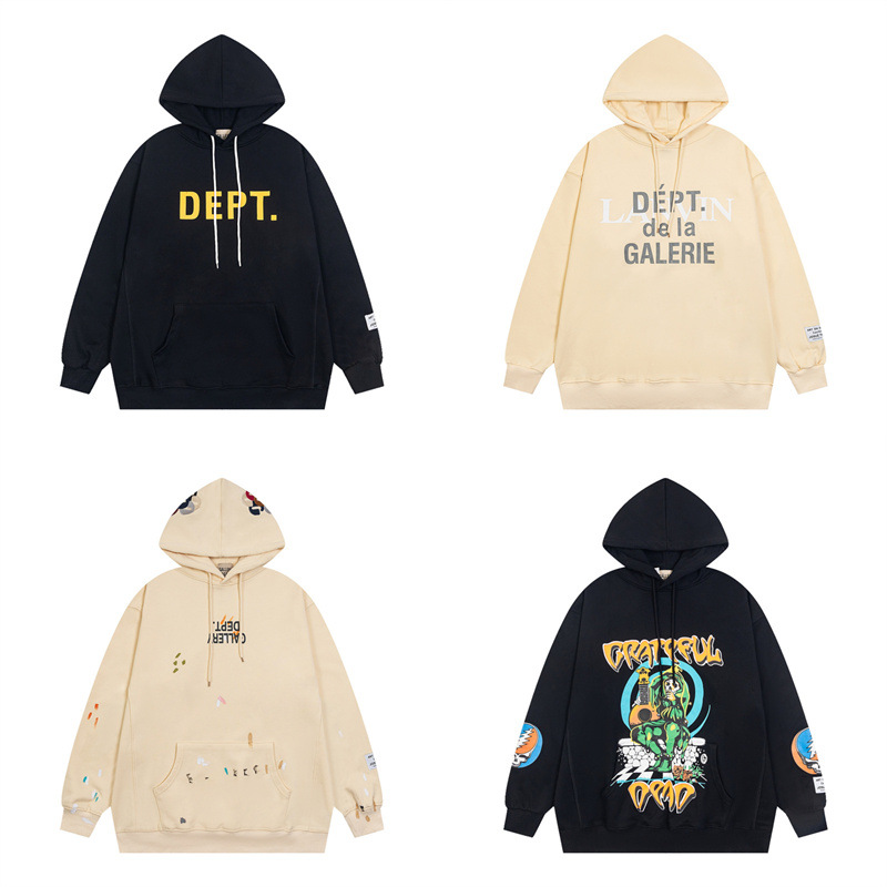 Gallery Dept hermoso otoño e invierno nuevo eslogan de letras clásicas hombres y mujeres chaquetas con cremallera casual capucha suéter