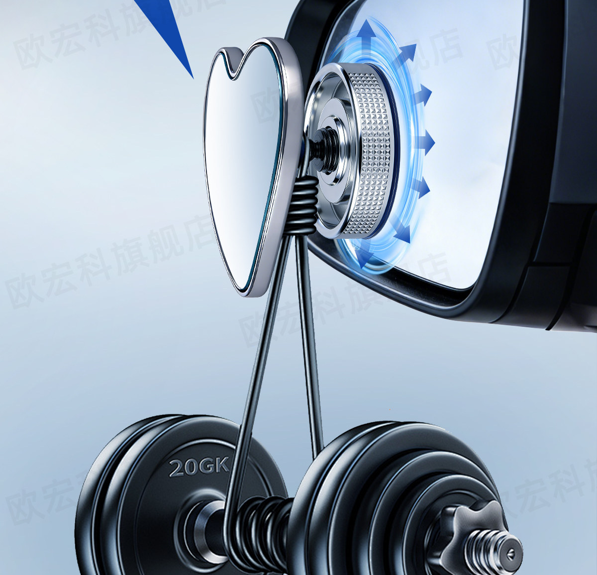 Car Reversing Small Round Mirror, High-Definition Reflective Blind Spot Mirror, Rearview Mirror Auxiliary Mirror, 360-Degree Blind Spot Device, Suction Cup Type
