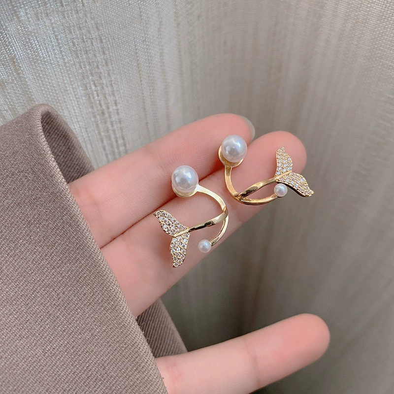 Серебряная игла, универсальные модные длинные серьги из жемчуга, серебро 925 пробы, интернет-знаменитость