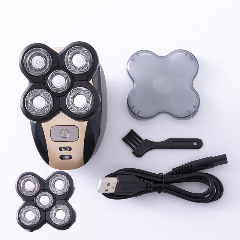 クロスボーダーハイパワー新型メンズ多機能シェーバー電動5枚刃ハゲアーティファクトシェーバーハゲマシン