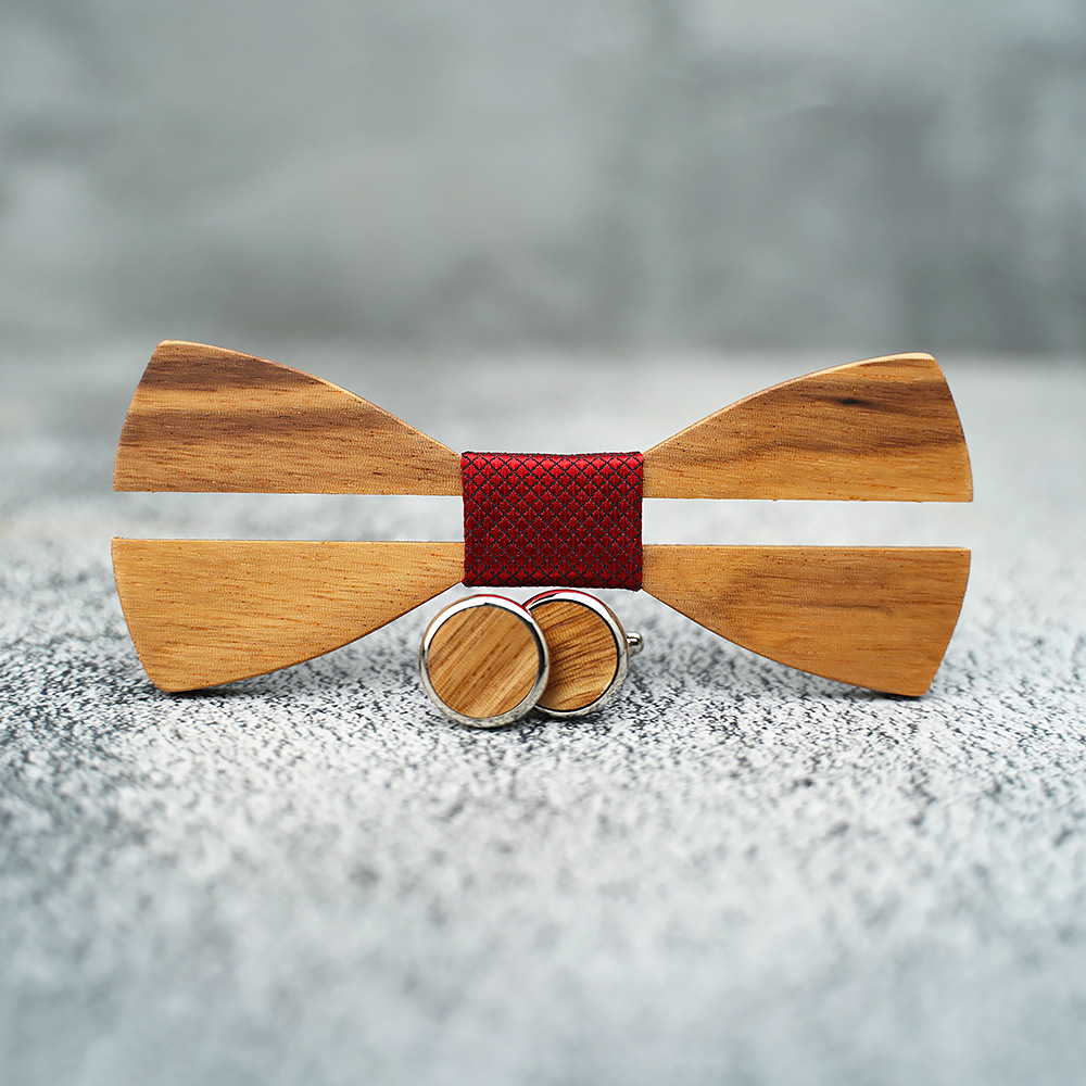 Wooden bow tie for adults, set, scarf, 2021 collection 3