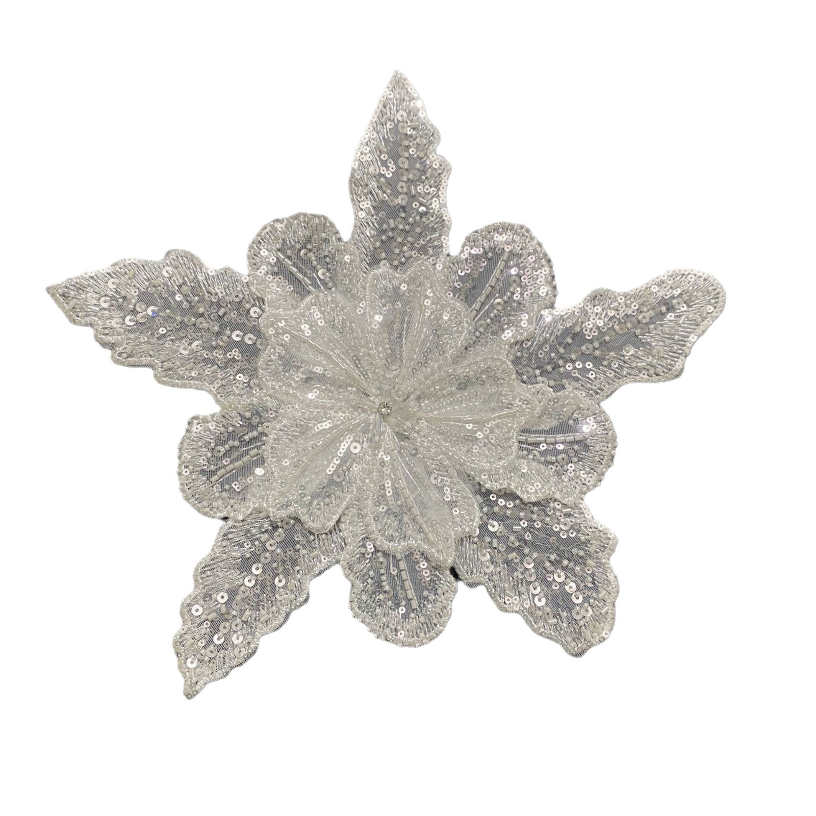 Nuevo bordado Lolita multi-capa flor pieza cosida a mano cristal tridimensional flor DIY mujer boda tocado Accesorios