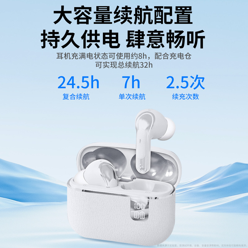 NE-109新型bluetoothイヤホン無線騒音低減運動半入耳式超長航続超清音質2025|undefined
