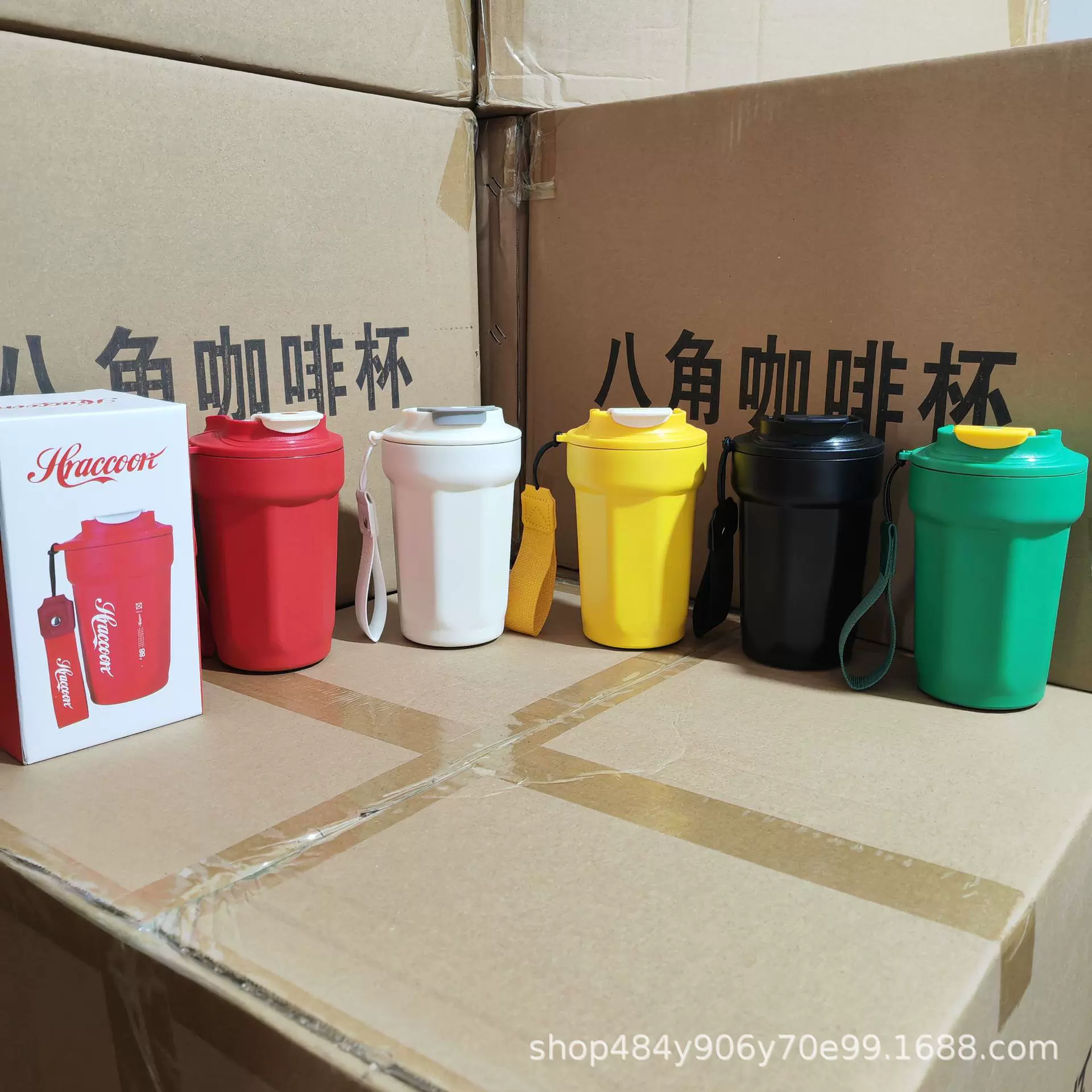 八角咖啡杯子伴手礼保温杯不锈钢高颜值车载水杯女礼品杯定制logo