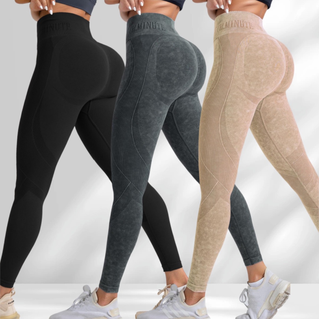 Amazon's Best-Selling Combination of Seamless Yoga Pants for Women, Sand-Washed Quick-Drying Butt-Lifting Tight-Fitting Letter Sports Fitness Pants