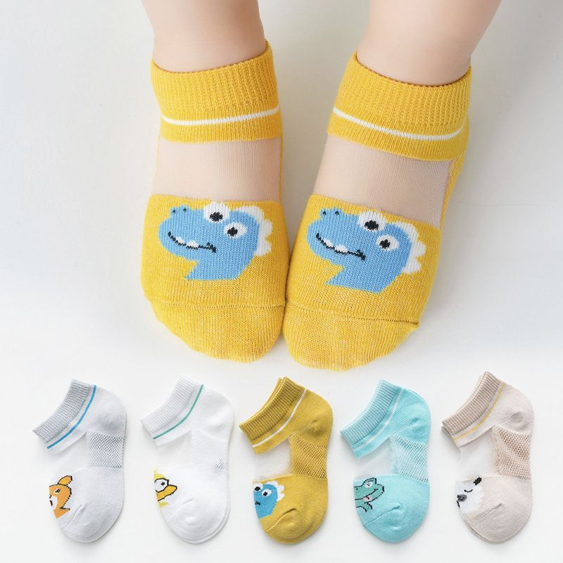 [New Product] Ice Silk Children's Socks Summer Mesh Socks for Boys and Girls Baby Summer Thin Cartoon Students Cross-Border