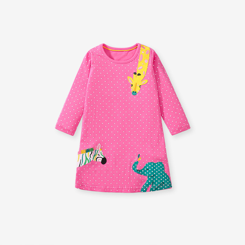 Wholesale 18M8Y Kids Girls Animal AppliquÉ Embroidery