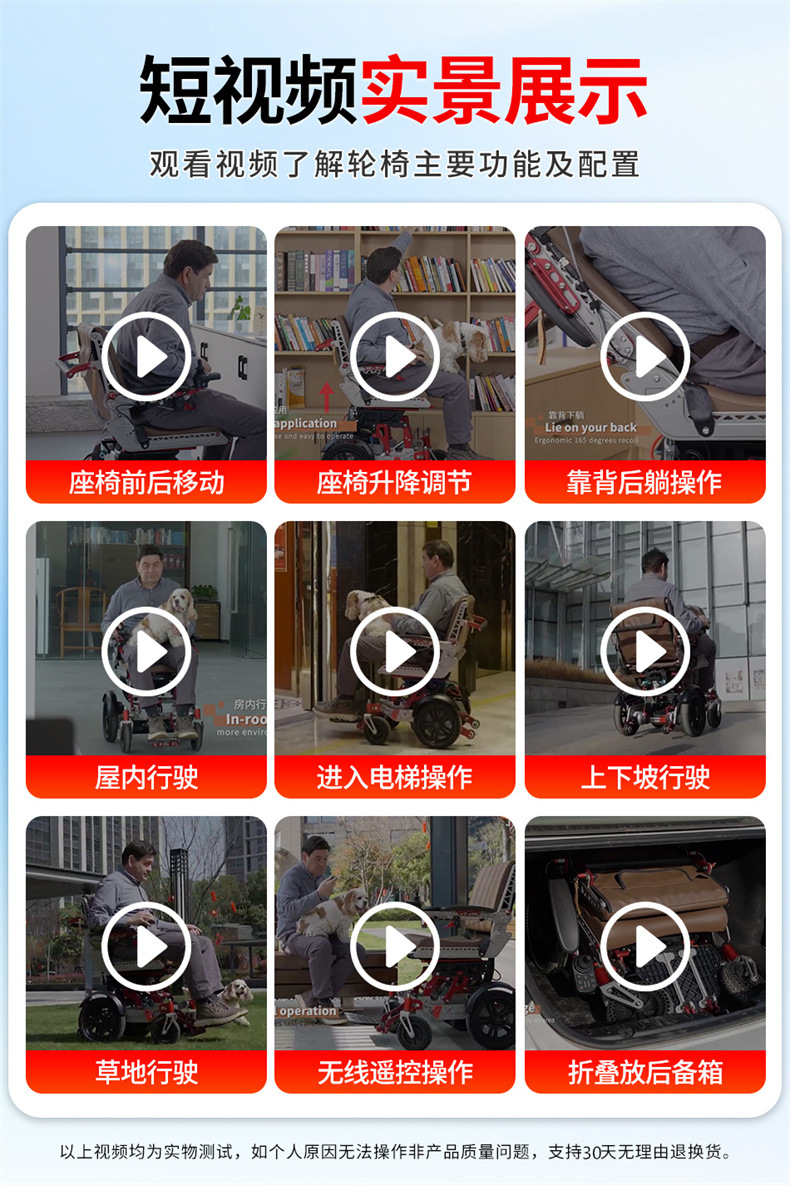 Swiss Brand Bangfu Electric Wheelchair, Intelligent Fully Automatic Folding and Lifting Seat, Special Mobility Vehicle for Disabled Elderly People