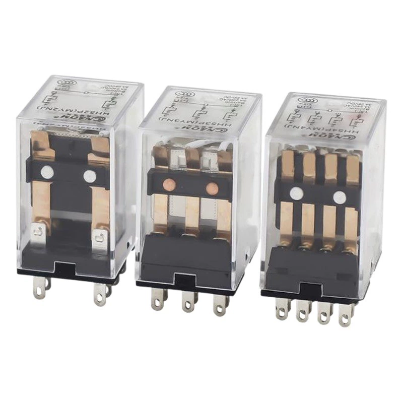 Малое промежуточное реле 220V AC 24V12V DC HH52P 53P 54p с светом с основанием MY2NJ