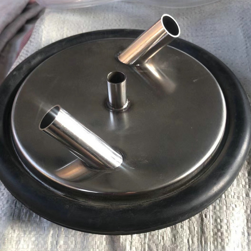 Máquina de ordeño de pistón de doble barril leche barril cubierta puller pequeña máquina de ordeño móvil equipo de cría para leche y ovejas