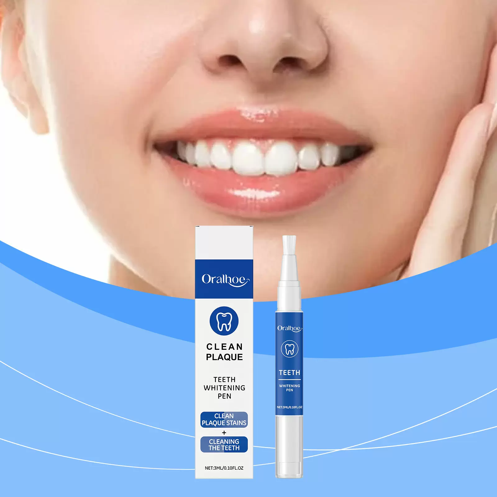 ORALHOE 牙齿清洁笔 清洁牙齿污渍牙垢自然亮泽日常美牙护理笔