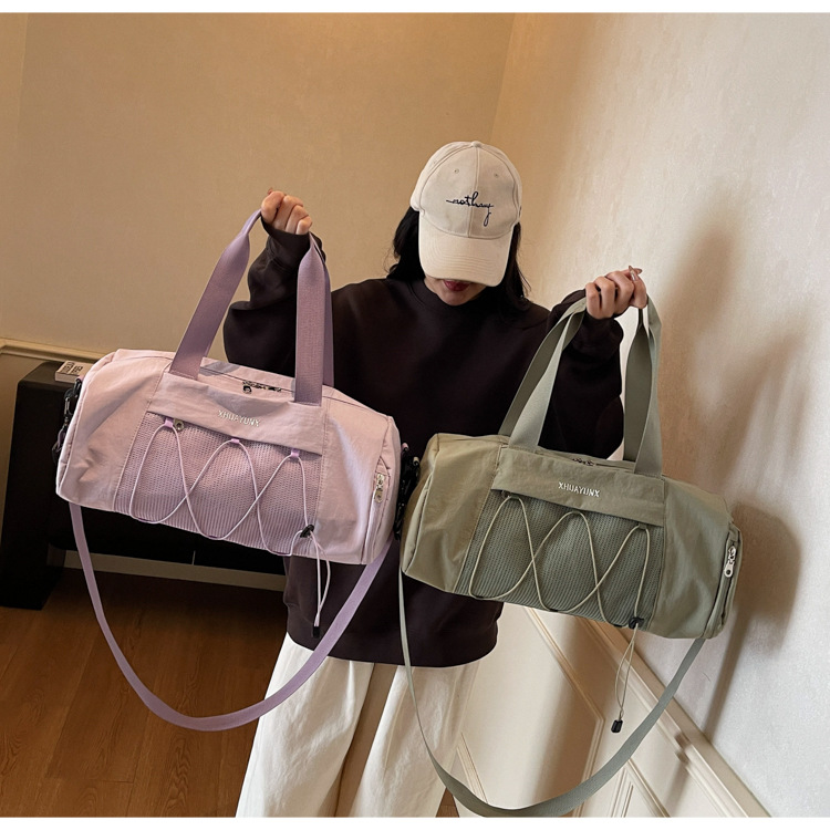 New Trendy Handheld Short-Distance Travel Bag Women's Fashion Lightweight Shoulder Crossbody Gym Bag with Independent Shoe Compartment Business Trip Luggage Bag