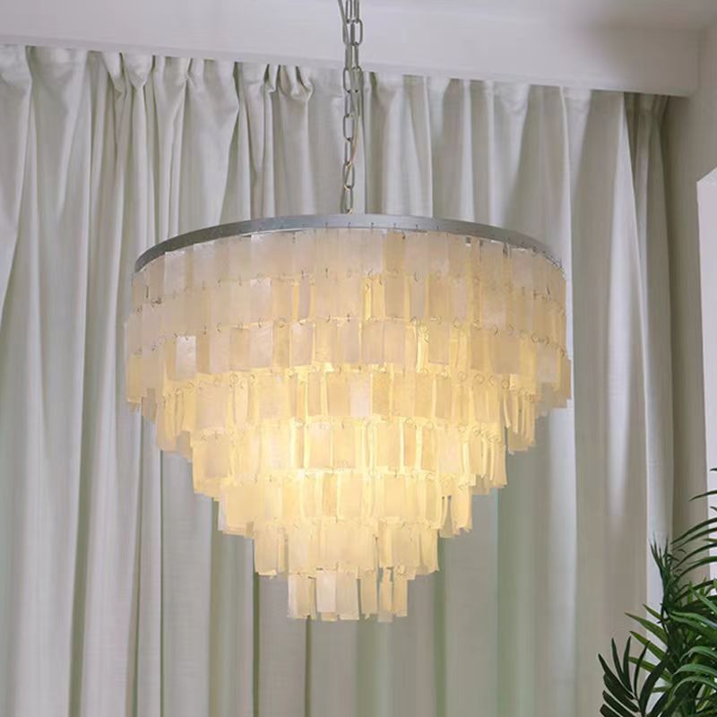 Italian Heart Shell Chandelier Home French Antique Restaurant Living Room Creative Vintage Bedroom