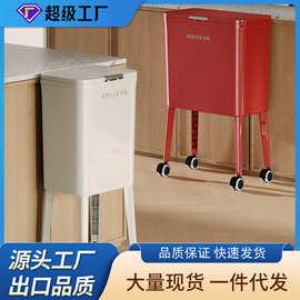 厨房高脚垃圾桶家用大容量可移动夹缝收纳桶浴室干湿分离带盖纸篓