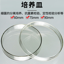 玻璃培养皿90mm75mm60mm细菌培养皿实验器材教学仪器材玻璃耗材生