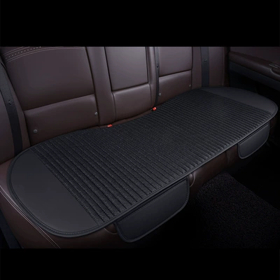 Cool pad | three-piece single buckwheat shell single seat - wear-resistant-leather-and-hemp-strip-rear-black