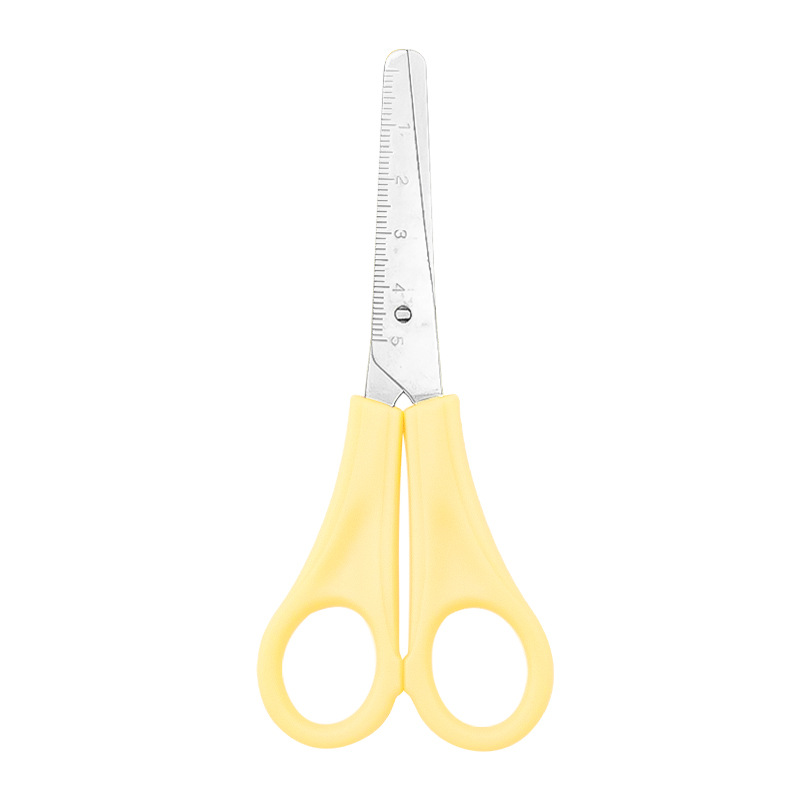 Tijeras para niños, herramientas manuales para cortar papel, tijeras de oficina, regla de medición DIY, tijeras pequeñas, venta al por mayor.