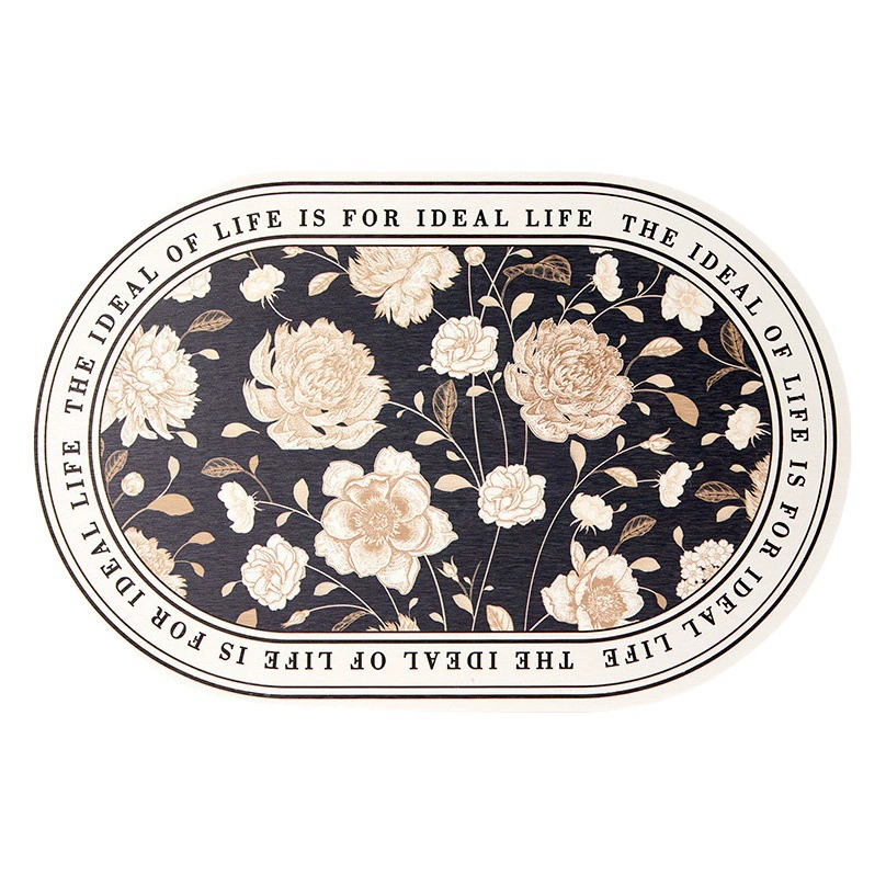 Тайваньский Овальный коврик Explosions Nordic Абсорбирующий коврик Быстросохнущий абсорбирующий коврик Напольный коврик Дверной коврик Коврик для ванной