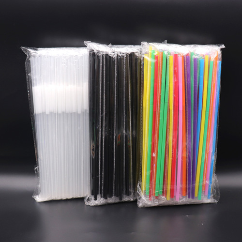 Disposable straws single individually packaged colorful artistic straws beverage shape long straws 100 pieces/pack wholesale